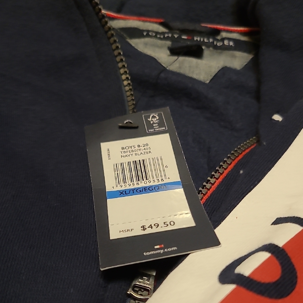 Tommy Hilfiger Navy Blue Zip-Up Hoodie